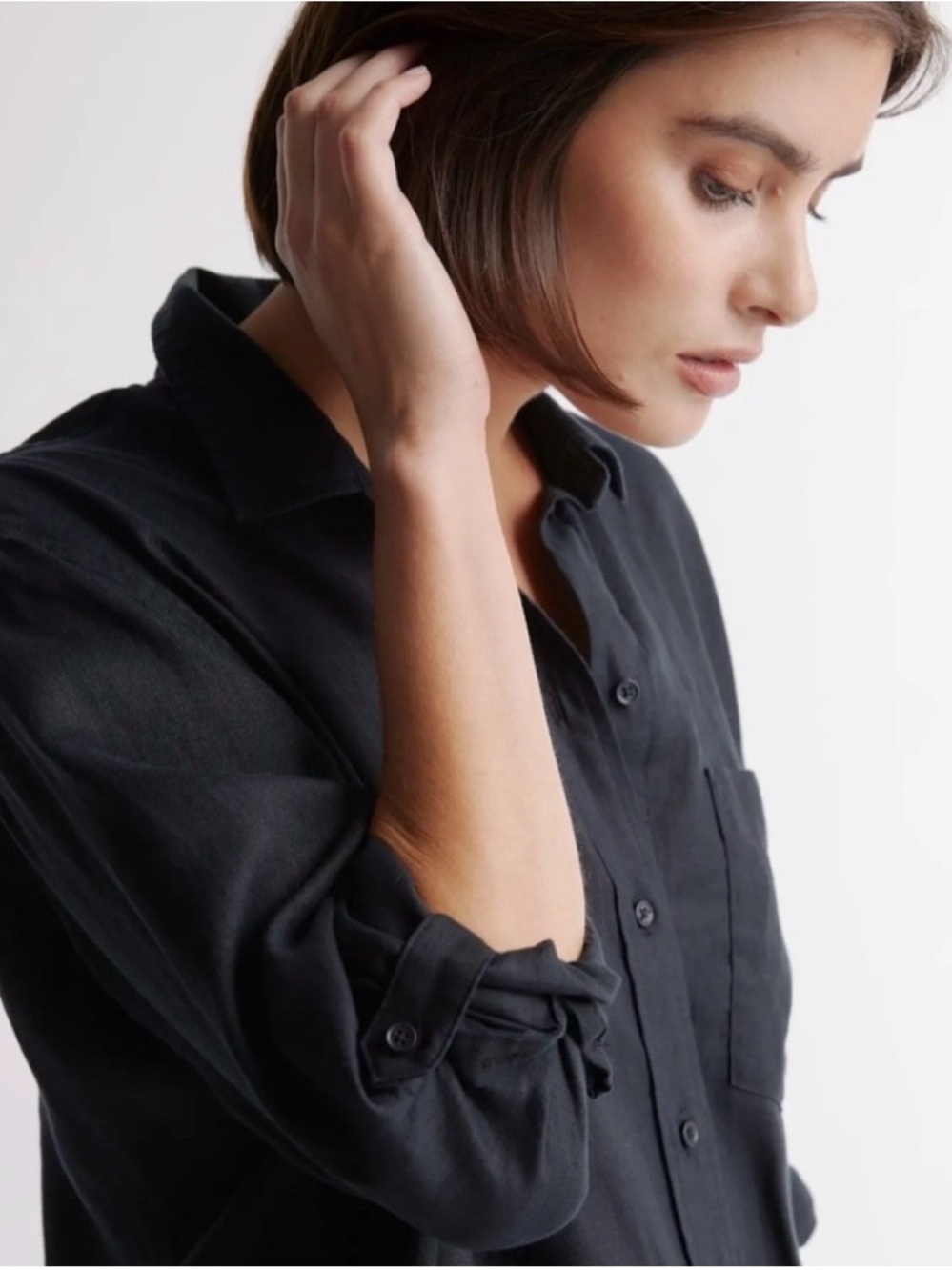 Quince 100% European Linen Shirt Dress M - Picture 3 of 7